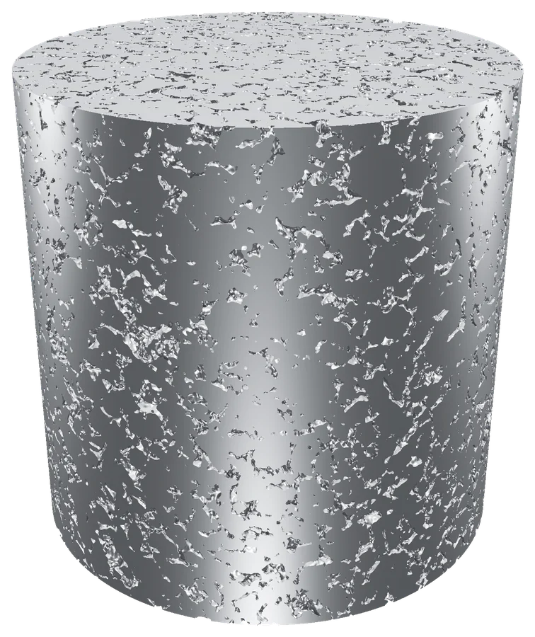 Kirby sandstone core plug, silver surface